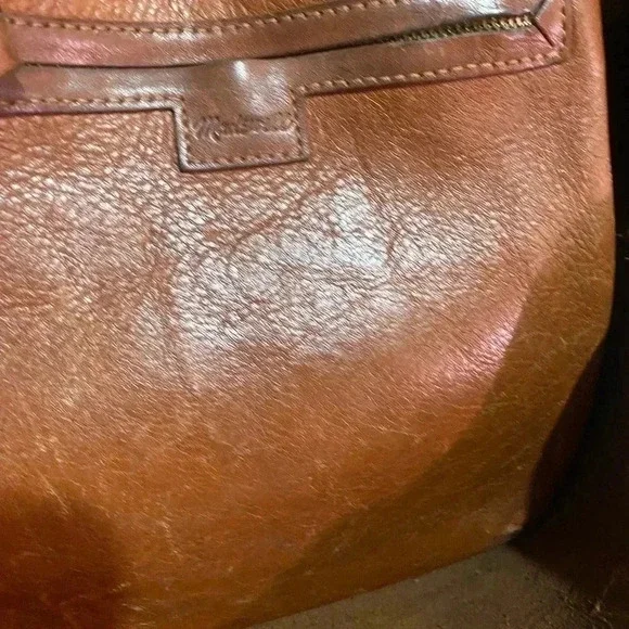 Madewell vintage brown distressed tote bag